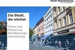 Foto von der belebten Hauptstraße und darüber ein Textfeld "Die Stadt, die wächst"