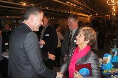 Dr. Dietlind Tiemann begrüßt den Innenminister das Landes Sachsen-Anhalt, Holger Stahlknecht