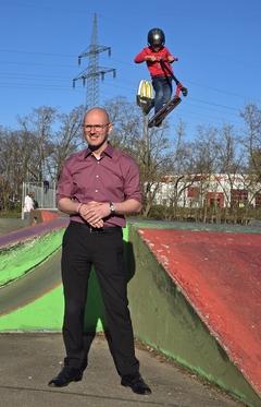 Auch für Stunt-Szenen stand der Stadtchef zur Verfügung.