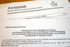 Foto von der Aufhebung der Tierseuchenallgemeinverfügung