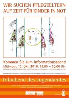 Info-Plakat zum Infoabend zum Thema Pflegeeltern