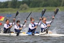 Vierer-Kajak-Team.