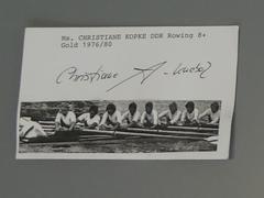 Bild 4 Eine der selbst gebastelten „Autogrammkarten“, die von Christiane Köpke gern unterschrieben wurde.