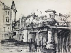 Luckenberger Brücke, Zeichnung, Kohle, (o.J.)