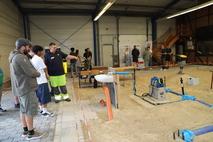 In einer Halle präsentierte sich das Bauhandwerk.