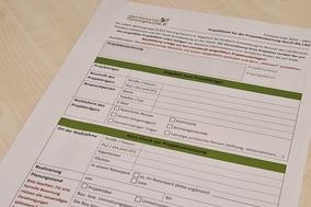 Das Deckblatt des einzureichenden Projektblattes.