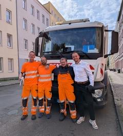 Jan Deterling, Norman Mahlow, Michael Schuknecht und Maximilian Bollow (Remondis Brandenburg GmbH).