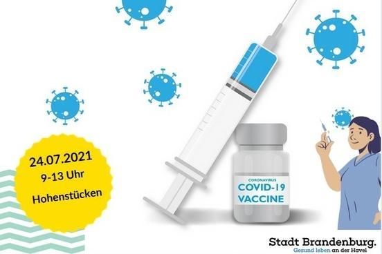 Grafik: Impfenvorort in Hohenstücken am 24.07.2021 von 9-13 Uhr