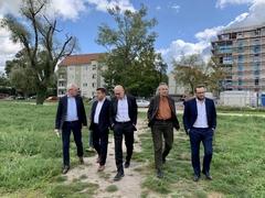 Vor-Ort-Termin auf dem Packhofgelände.