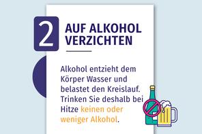 Auf Alkohol verzichten.