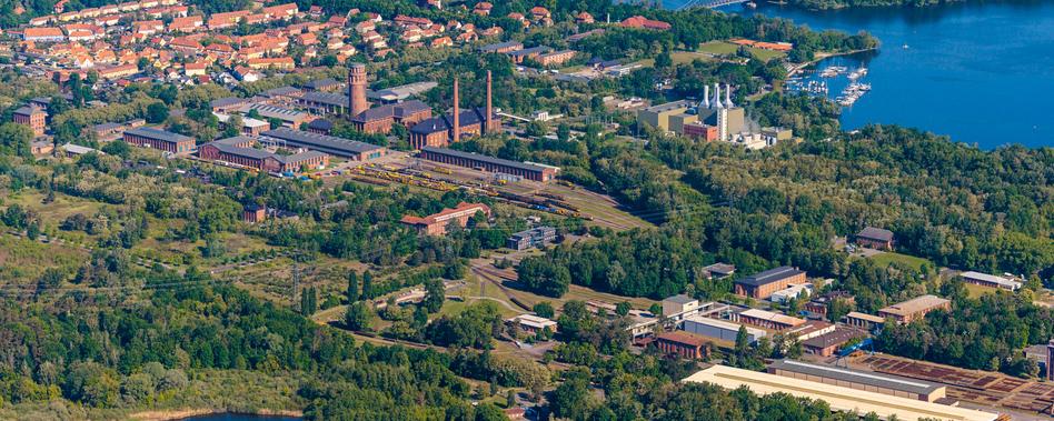 Luftbild vom Industrie- und Gewerbegebiet Kirchmöser Nord