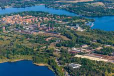 Kirchmöser bei Brandenburg an der Havel im Mai 2024 Luftbild vom Industrie- und Gewerbegebiet Kirchmöser Nord