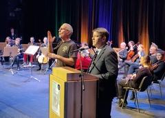 Oberbürgermeister Steffen Scheller zählte zu den redenden Gästen.