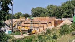 Auf der Baustelle geht es gut voran.