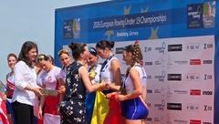 Die Beigeordnete Alexandra Adel gehörte zu den Gratulanten der Medaillengewinner.