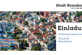 Oberbürgermeister im Brandenburger Ortsteil Klein Kreutz vor Ort