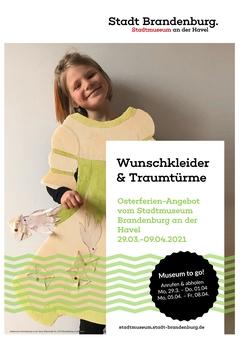 Das Osterferienprogramm des Stadtmuseums bietet als „Museum to go“ zwei Formate, hier das „Wunschkleid“ (Foto: A. Paul/ Stadtmuseum Brandenburg an der Havel).