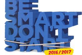 Logo mit Schriftzug Be Smart – Don't Start 2016/2017