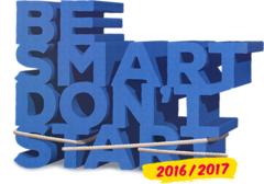 Logo mit Schriftzug Be Smart – Don't Start 2016/2017
