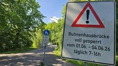 Die nächste kleine Baustelle zum Erhalt der Brücken.