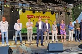 Organisatoren und Macher des Havelfestes 2025 mit Oberbürgermeister Steffen Scheller bei der Eröffnung.