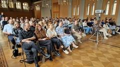 Im Rolandsaal des Brandenburger Rathauses erlebten die "Clips for Europe" ihr Welturaufführung.