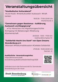 Flyer für die Internationalen Wochen gegen Rassismus