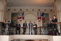 Reisende der Verwaltung im Rathaus