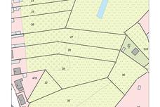 farbige Kartendarstellung der Flurstücke