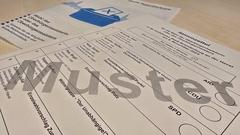 Musterbogen für die OB-Wahl.