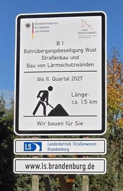 Baustellenschild