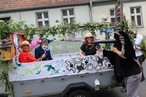 Der Wagen des Plauer Schloßparkvereines.