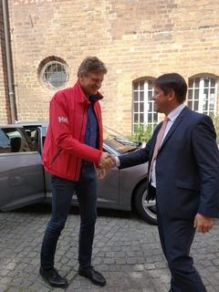 Oberbürgermeister Steffen Scheller mit Ballerups Bürgermeister Jesper Würtzen