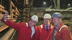 Zeit für ein Selfie während der Betriebsführung.