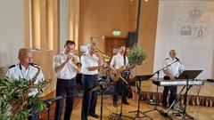 Die Musik-Combo des Landespolizeiorchesters Brandenburg.