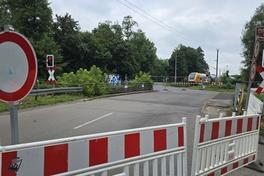 Die Planebrücke ist abgeriegelt.