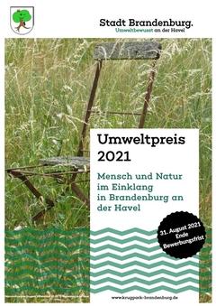 Poster des Umweltpreises 2021: Mensch und Natur im Einklang in Brandenburg an der Havel