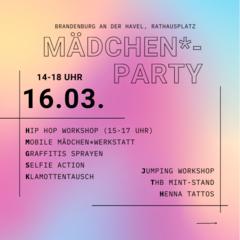 Plakat Mädchenparty