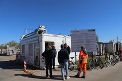 So sieht der Container von außen aus.