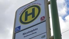 Treffpunkt: Haltestelle Nicolaiplatz.