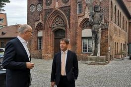 OB Steffen Scheller und MP Dietmar Woidke in der Havelstadt