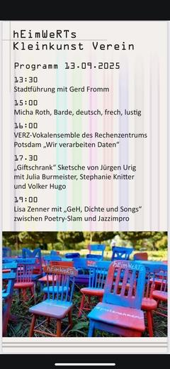 Veranstaltungs-Flyer für den 13.09.2025.