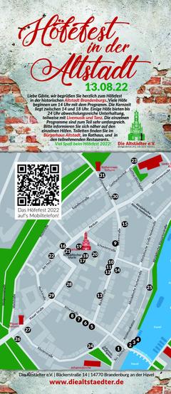 Flyer vom Altstädter e.V. zum Höfefest 2022