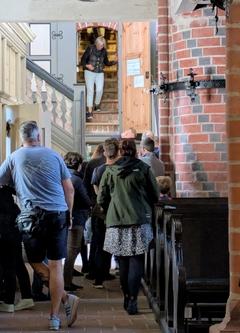 Aufstieg auf den Kirchturm der St. Gotthardtkirche.