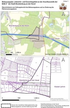 Übersichtskarte "Industrie- und Gewerbegebiet an der Anschlussstelle der BAB 2"