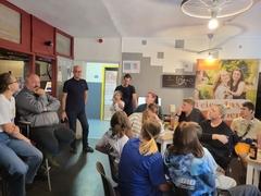 Die Sprechstunde war gut besucht.