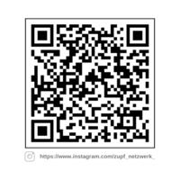 Sie sehen einen QR-Code des Netzwerks Zukunft Pflege für das soziale Netzwerk Instagram