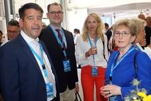 OB Scheller mit Dr. Dietlind Tiemann und dem THB-Präsidenten Wilms