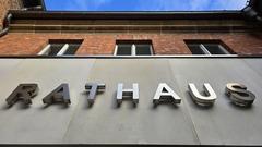 Schriftzug am Rathaus