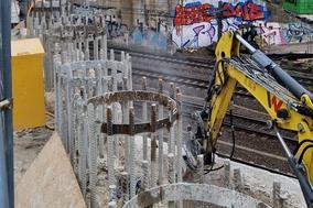 Viel Bewehrungsstahl und Beton geben dem Bestandsbauwerk Stabilität.